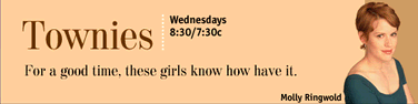 (ABC-TV banner ad for 'Townies', with errors in spelling and grammar)